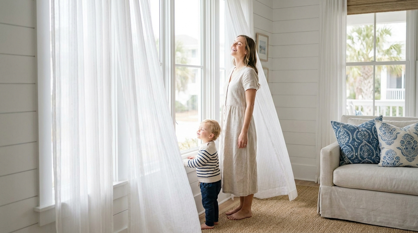 Charleston family breathing fresh clean indoor air | OasisPure
